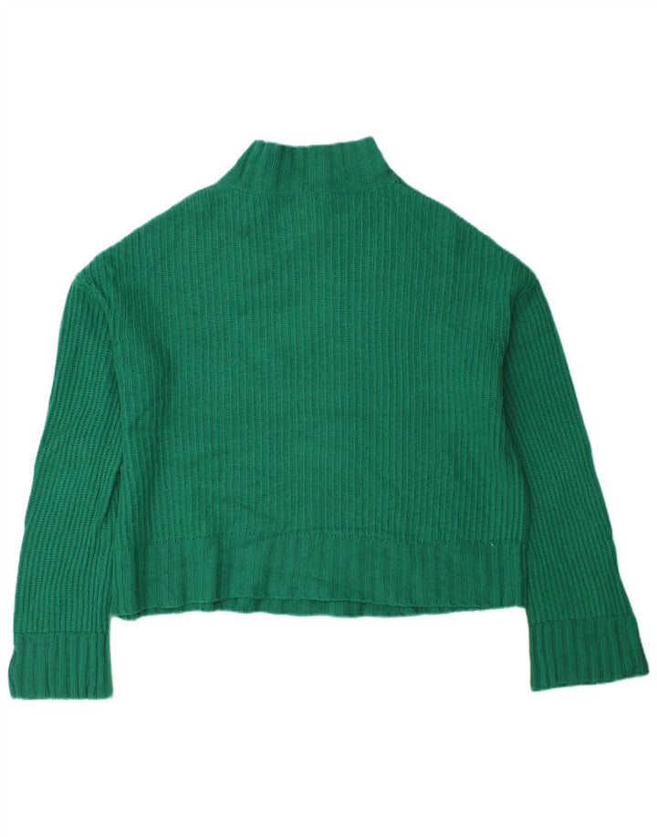 Jigsaw Pull surdimensionné à col roulé pour femme UK 14 Vert moyen