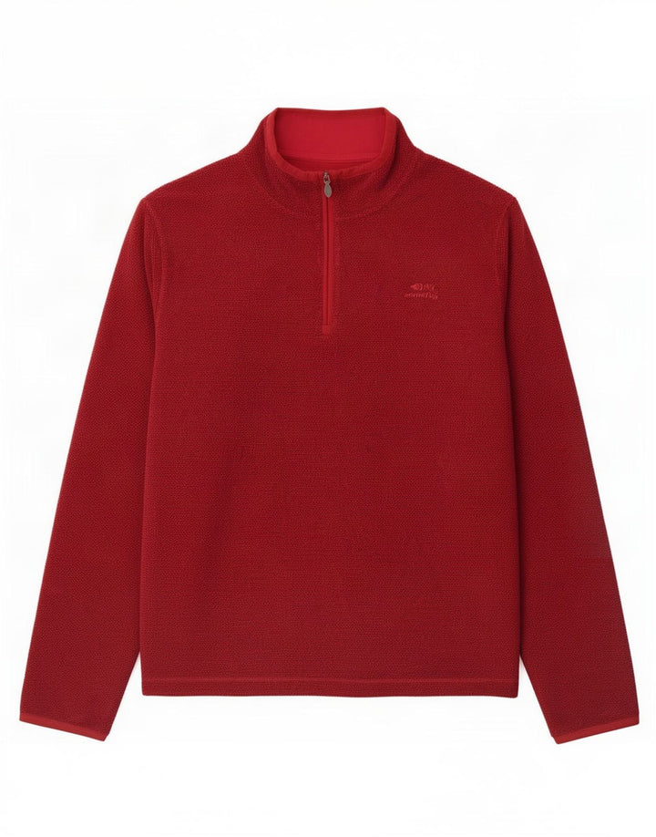 Weird Fish Sweat-shirt à col zippé pour homme en polyester marron 4XL