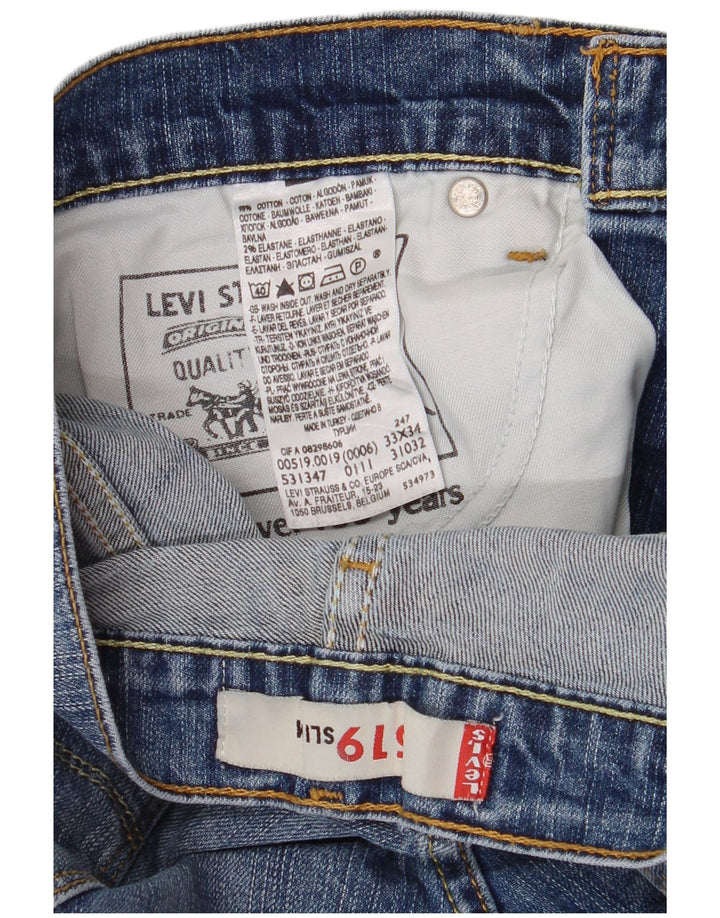 Levi's Jean Slim 519 Homme Bleu W33 L34 Coton