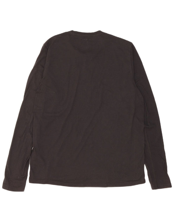 Adidas Hommes Aeroready Graphic Haut à manches longues Grand Noir Polyester