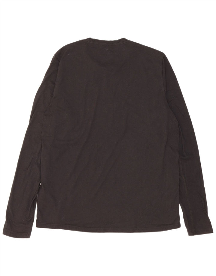 Adidas Hommes Aeroready Graphic Haut à manches longues Grand Noir Polyester
