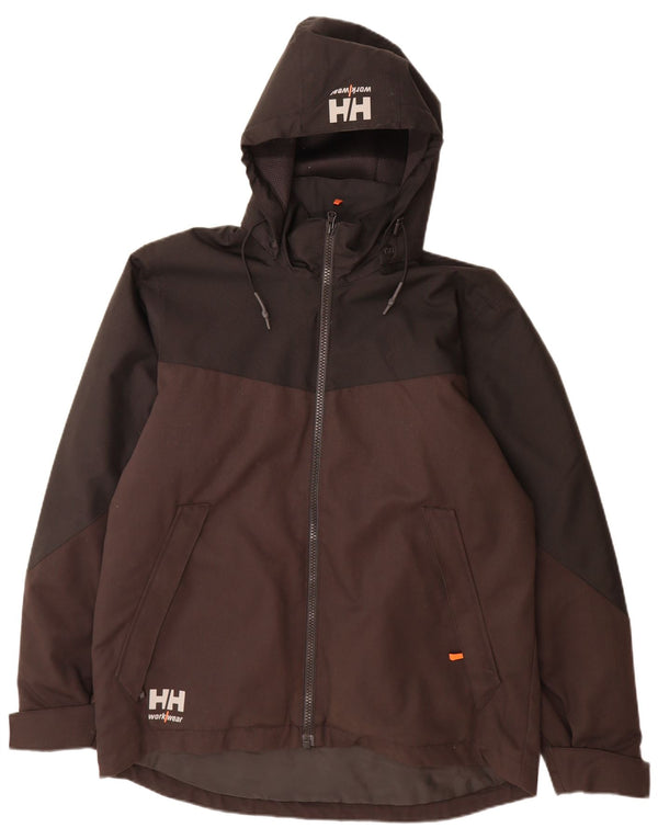 Helly Hansen Veste coupe-vent graphique pour homme UK 40 Large Marron Colourblock