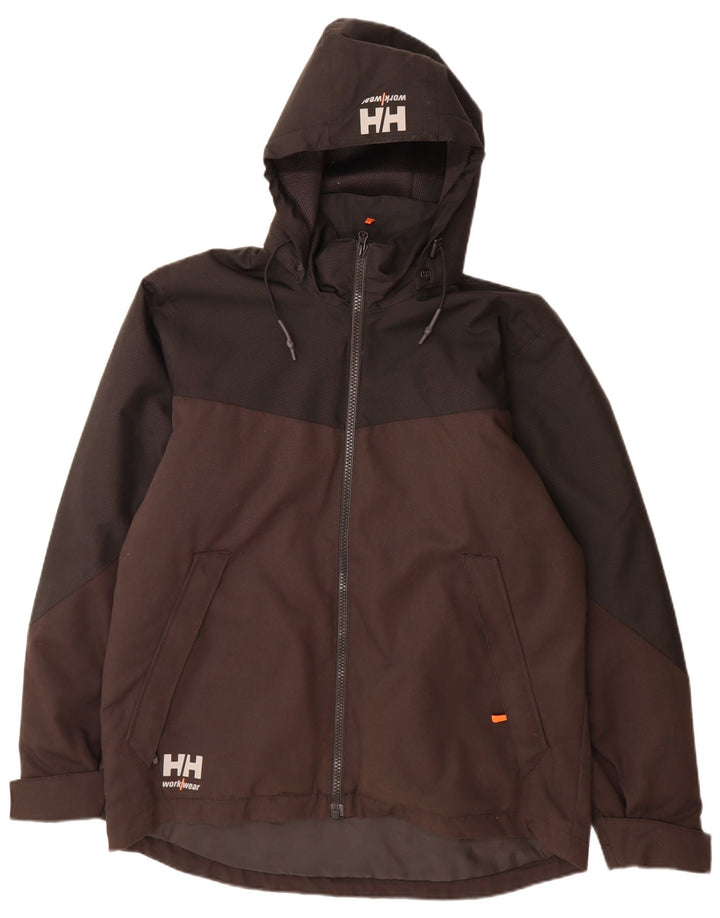 Helly Hansen Veste coupe-vent graphique pour homme UK 40 Large Marron Colourblock