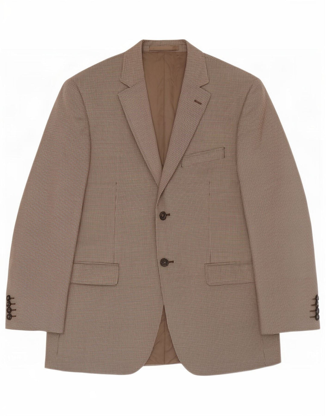 Marks & Spencer Veste blazer à 2 boutons pour homme UK 38 pied-de-poule beige moyen