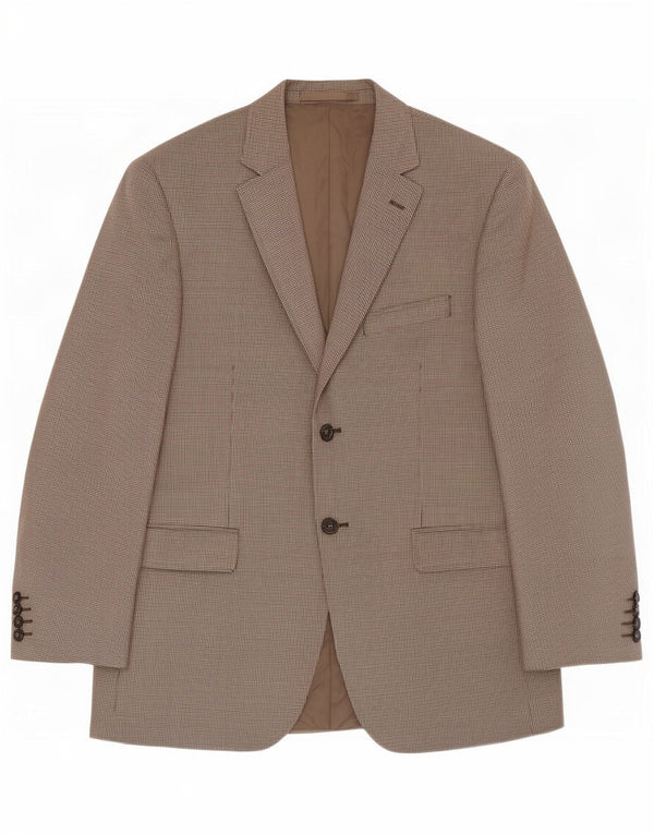 Marks & Spencer Veste blazer à 2 boutons pour homme UK 38 pied-de-poule beige moyen