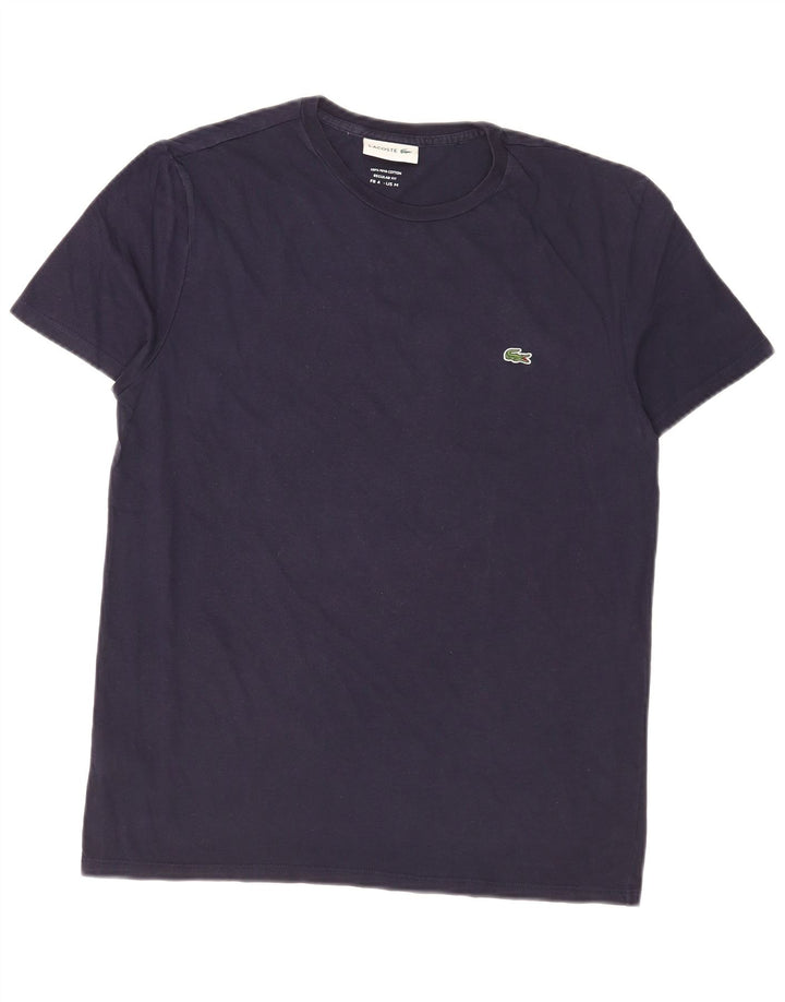 Lacoste Hommes Regular Fit T-Shirt Top Taille 4 Moyen Bleu Marine Coton