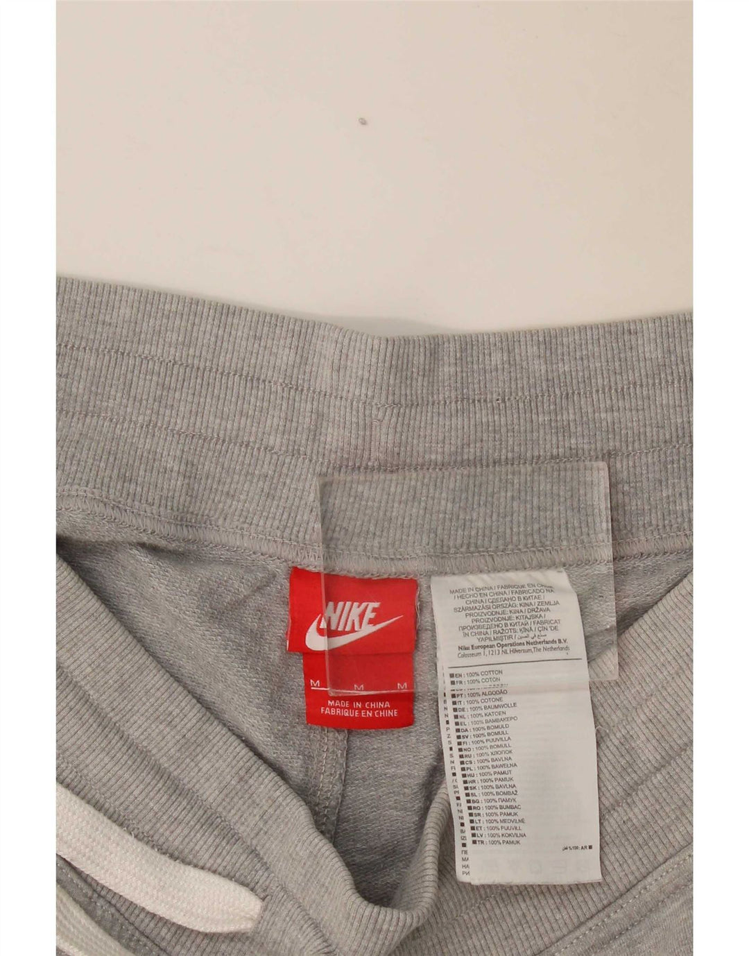 Nike Short de sport graphique en coton moucheté gris moyen