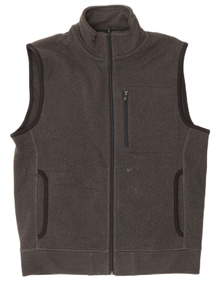 Marks & Spencer Veste de Survêtement sans Manches Homme Gris Moyen Polyester