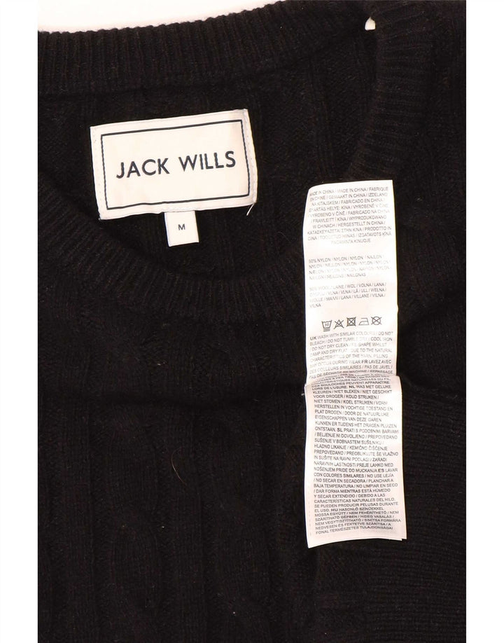 Jack Wills Pull col bateau pour homme en nylon noir moyen