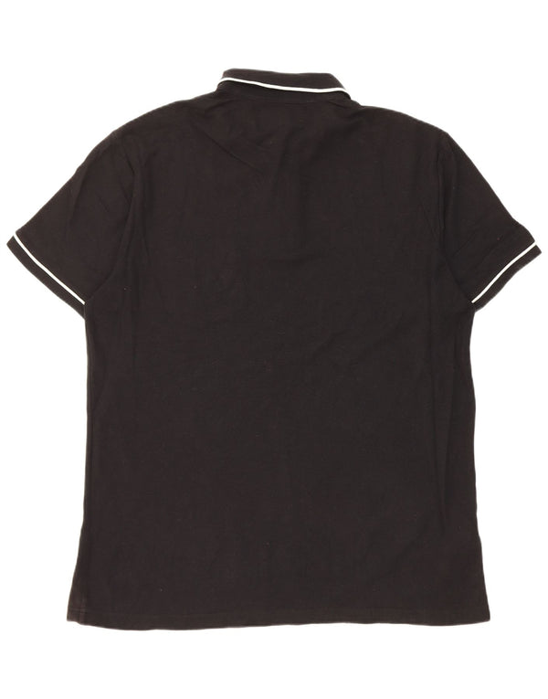 Penguin Polo à manches courtes pour homme, coupe régulière, grand, en coton noir