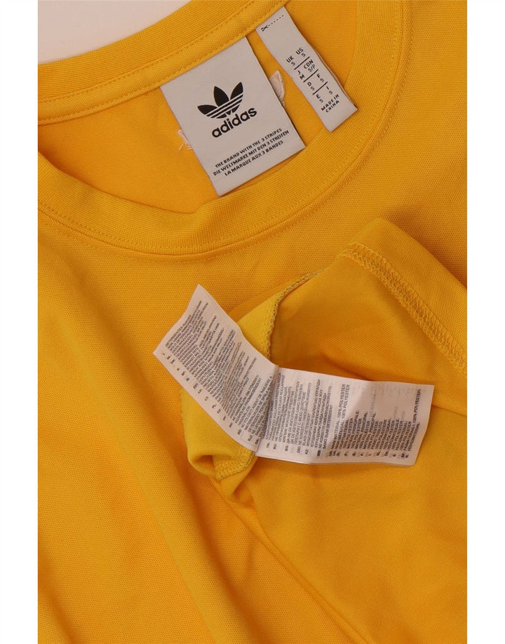 ADIDAS T-shirt graphique pour hommes, petit, jaune, color block, en polyester