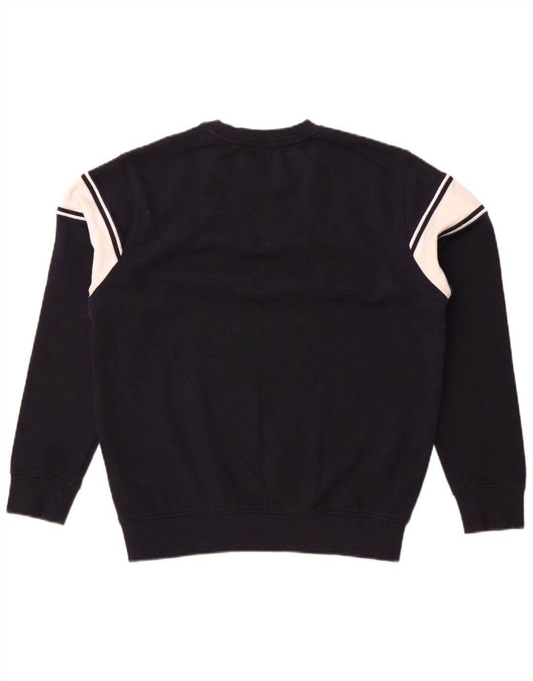 Guess Sweat-shirt graphique pour hommes en coton color block bleu marine petit