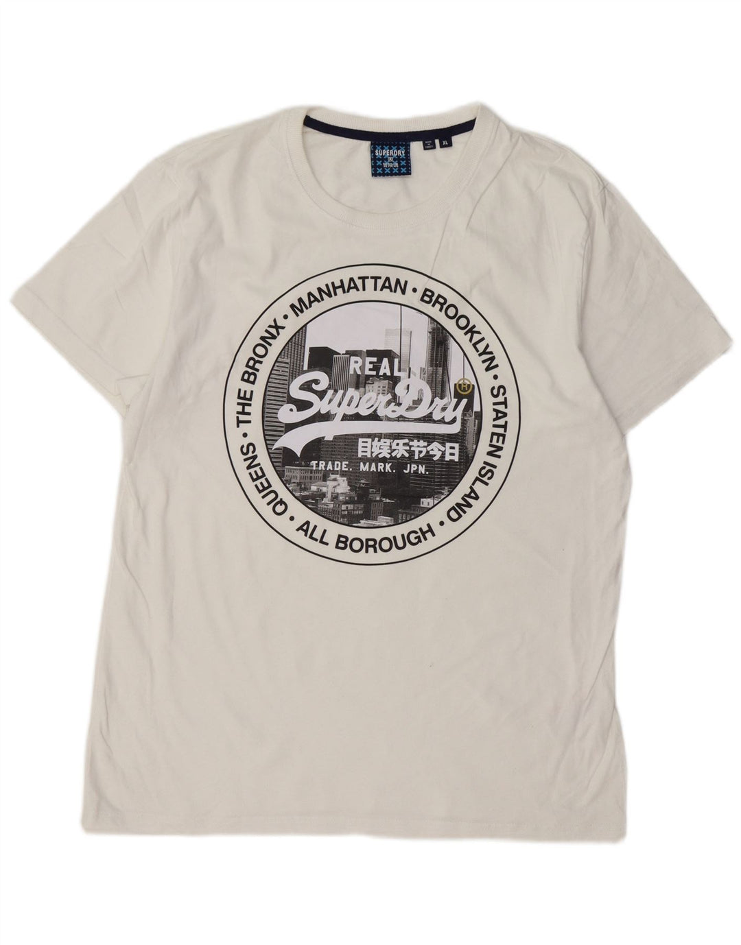 SUPERDRY T-Shirt Graphique Femme UK 18 XL Blanc Coton