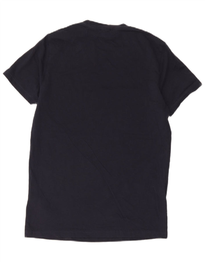 Diesel T-Shirt Graphique Homme Bleu Marine Moyen Coton