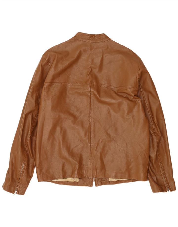 John and Son's Veste en cuir pour homme IT 54 2XL Cuir marron