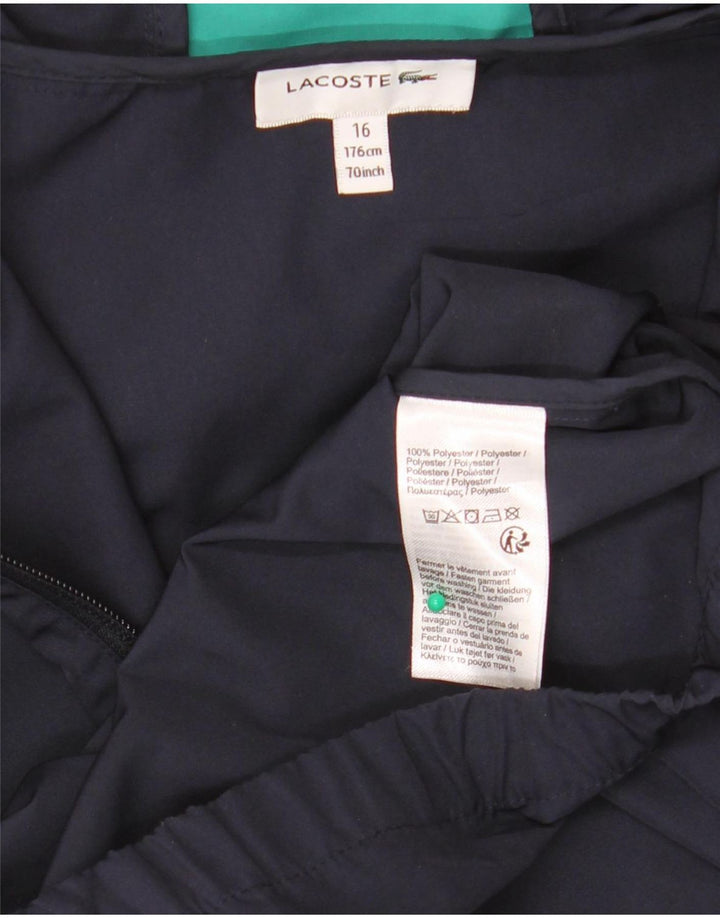 Lacoste Veste de Pluie à Capuche Garçon 15-16 ans Bleu Marine Colorblock Polyester