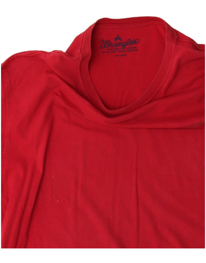 WRANGLER T-Shirt Homme Top 2XL Rouge Coton
