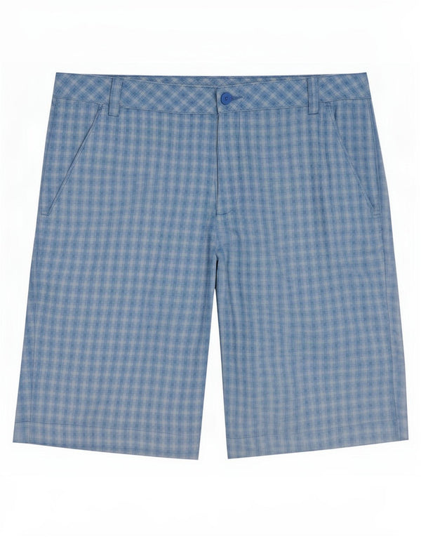Puma Short Chino Homme Large W36 Bleu Carreaux