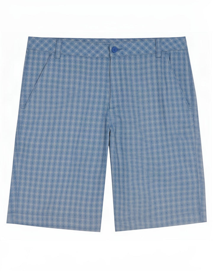 Puma Short Chino Homme Large W36 Bleu Carreaux
