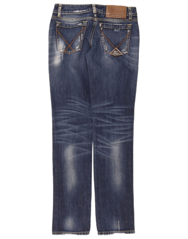 Roy Rogers Jean droit vieilli pour femme W26 L32 en coton bleu