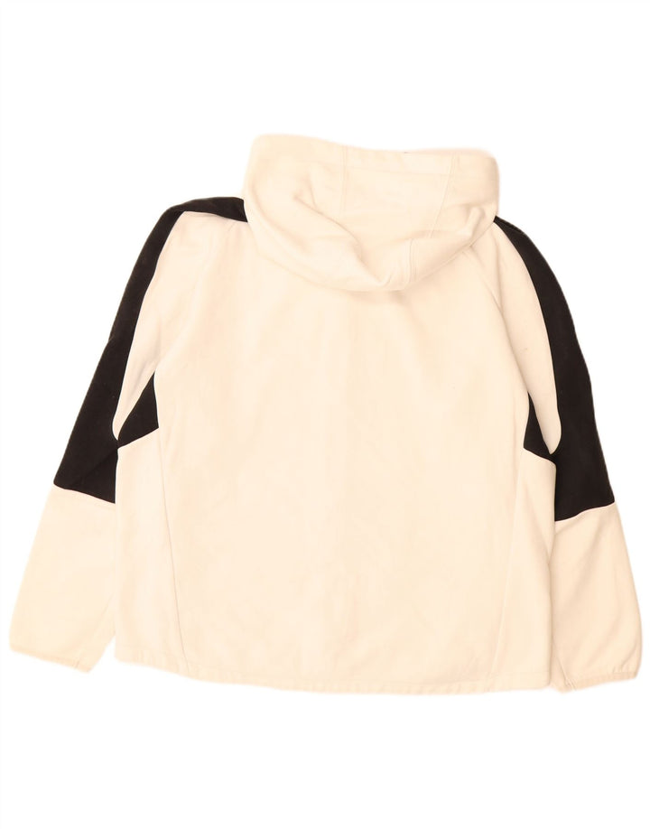 PUMA Sweat à capuche zippé pour homme XL en coton color block blanc cassé