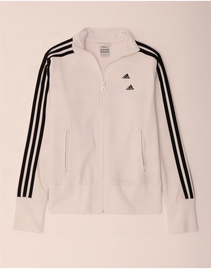 Adidas Veste de survêtement pour femme UK 8 Small Blanc Polyester