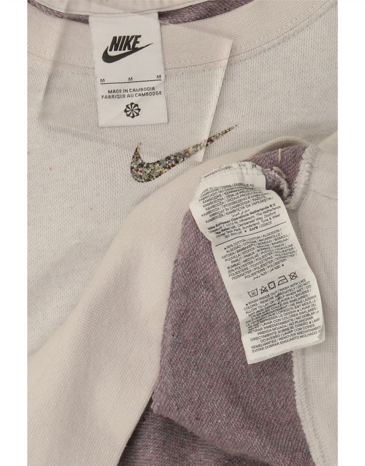 NIKE Sweat-shirt court surdimensionné pour femme UK 14 Coton gris moyen