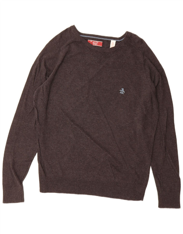Penguin Pull Col Bateau Homme Grand Gris