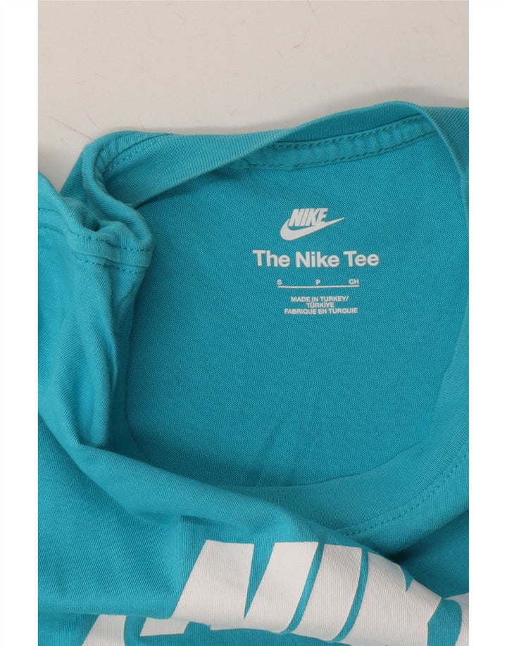 NIKE Mens Graphic T-Shirt Top Small Blue Cotton Vintage Nike and Second-Hand Nike from Messina Hembry 