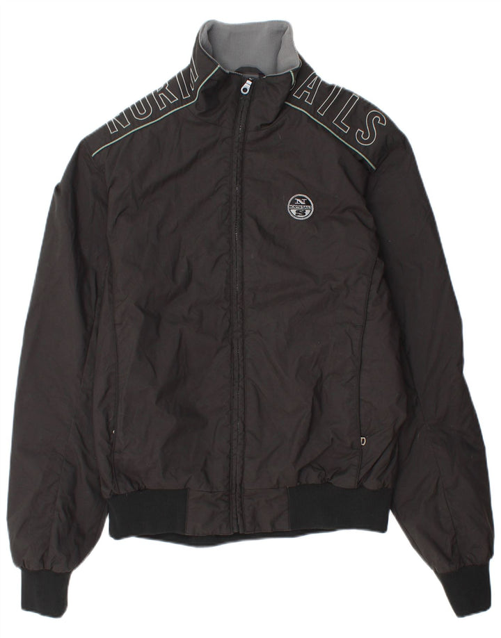 North Sails Veste Bomber Graphique Homme UK 40 Large Noir Polyamide