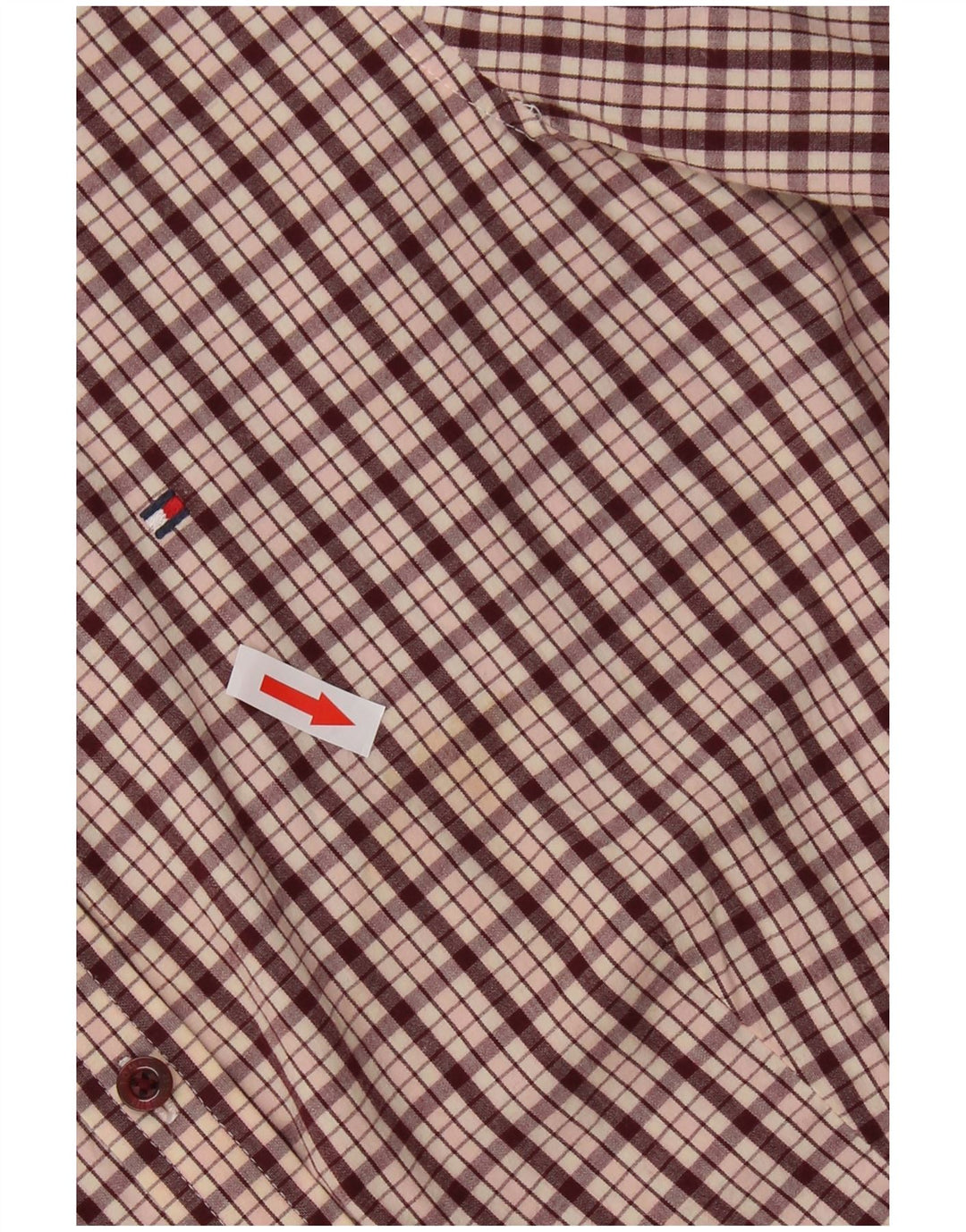 Tommy Hilfiger Chemise Femme US 6 Medium Marron Check Coton