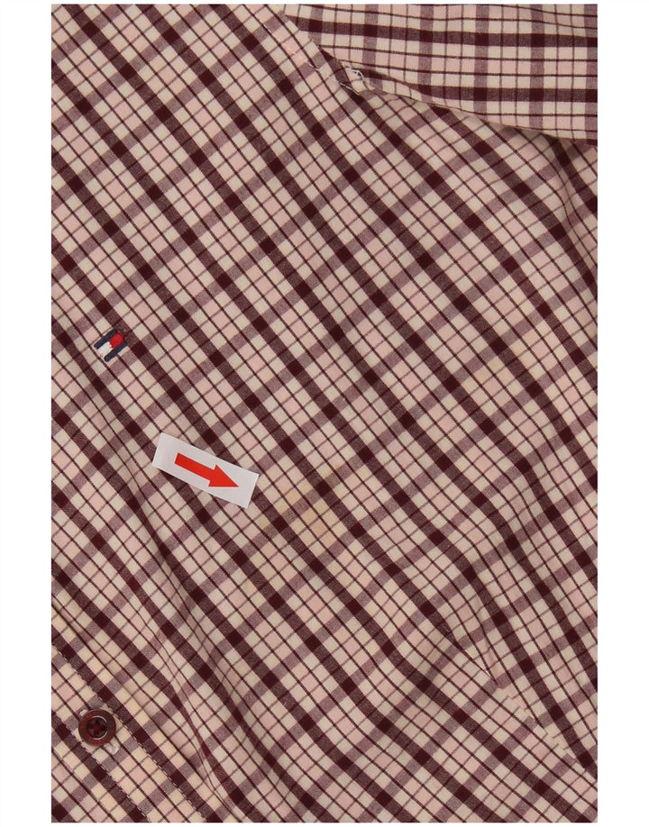 Tommy Hilfiger Chemise Femme US 6 Medium Marron Check Coton