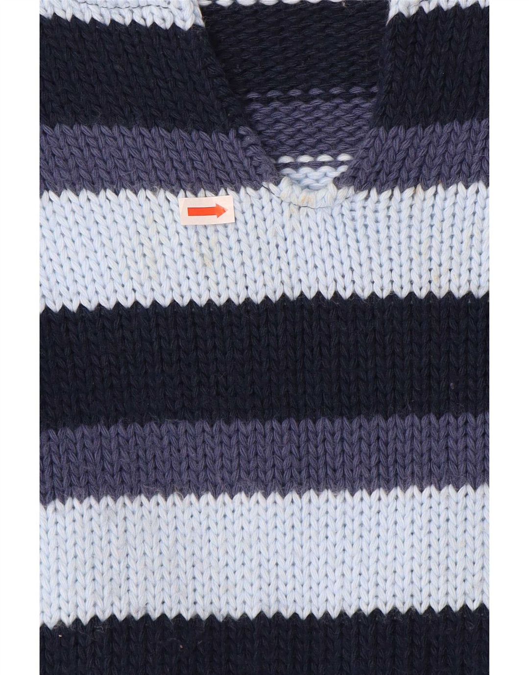 vintage Femme V-Col Jumper Pull UK 12 Moyen Multicolore Rayé