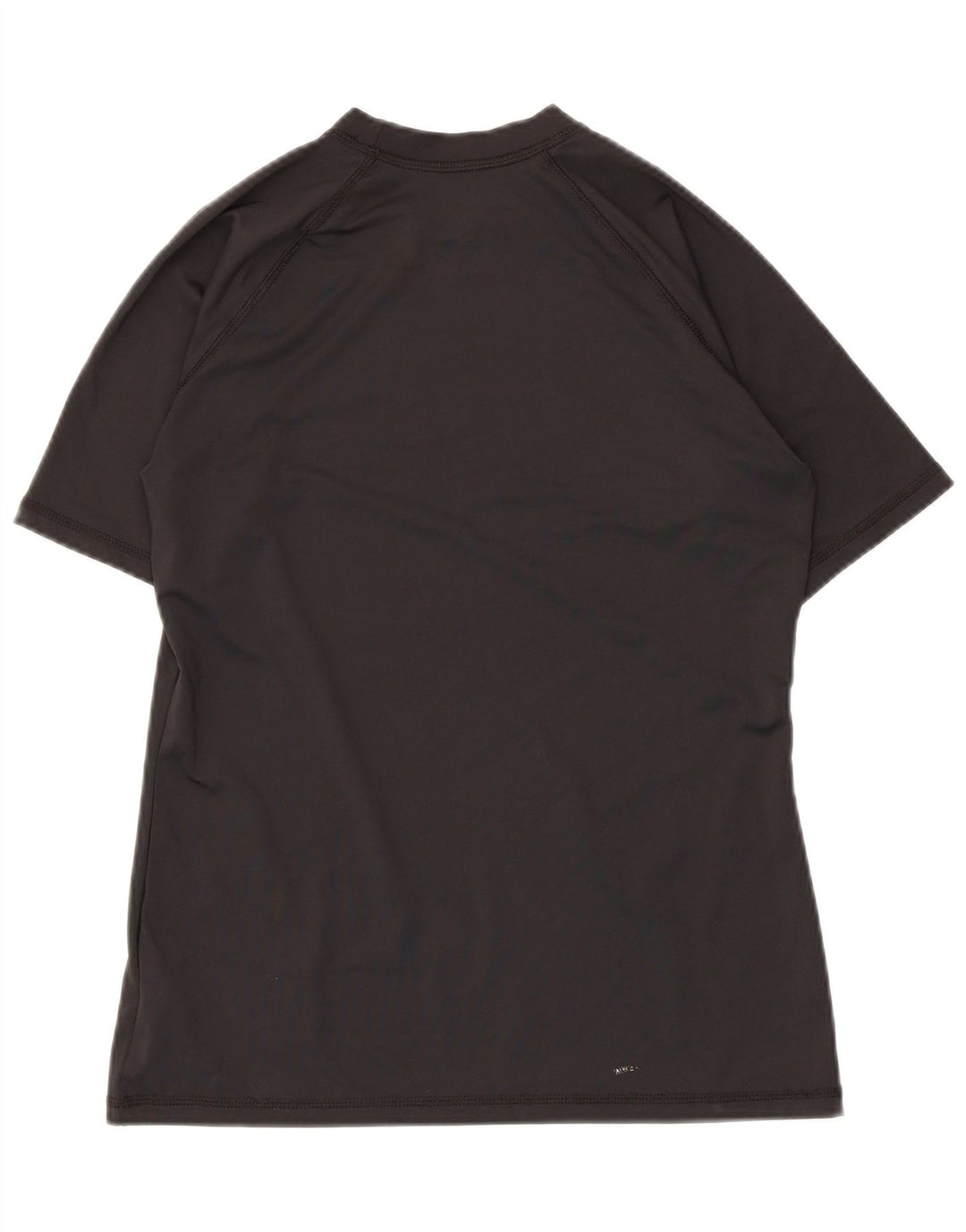 Nike Womens Dri Fit Graphic T-Shirt Top UK 12 Noir Moyen Polyester