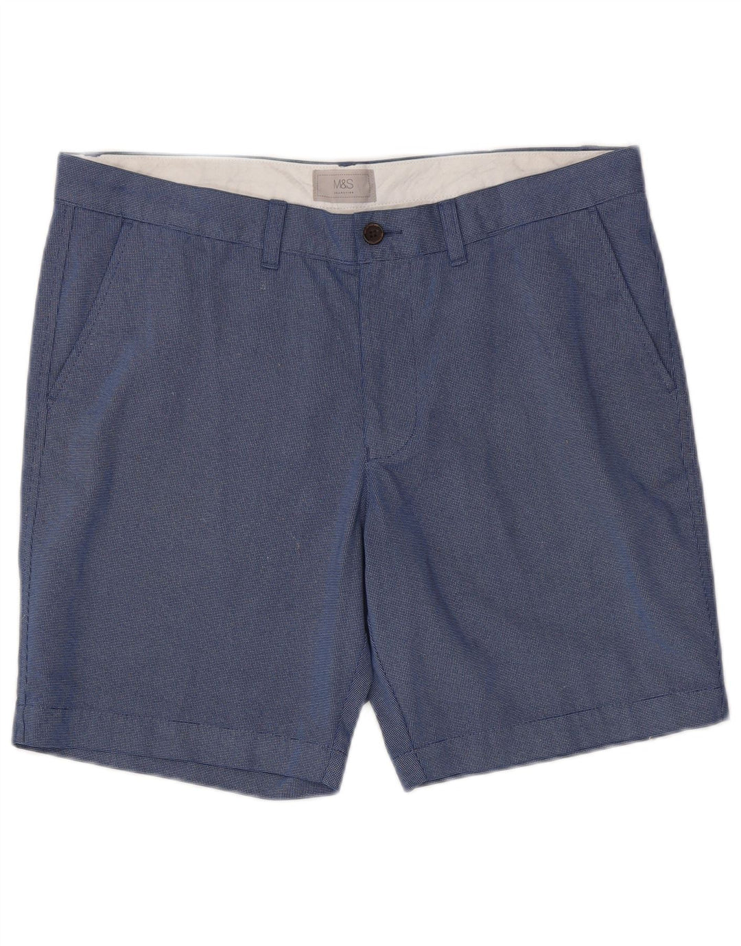 MARKS & SPENCER Short Chino Homme W36 Grand Bleu Coton