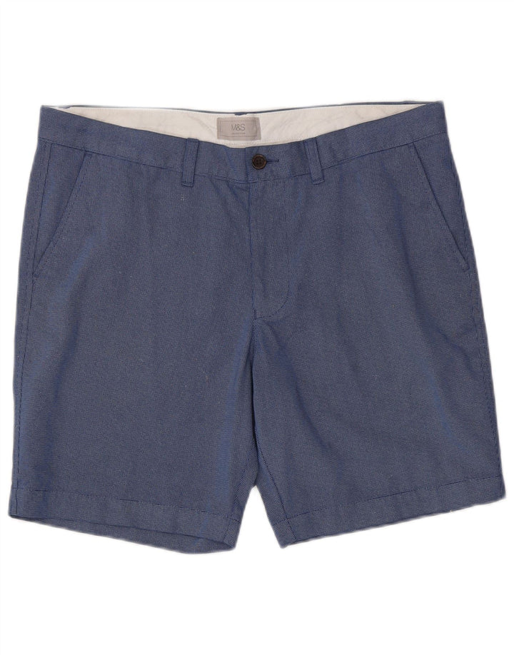 MARKS & SPENCER Short Chino Homme W36 Grand Bleu Coton