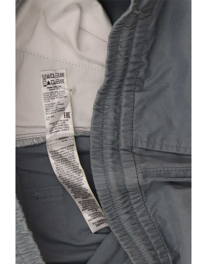 Marks & Spencer Short Chino Homme W34 Grand Bleu Coton