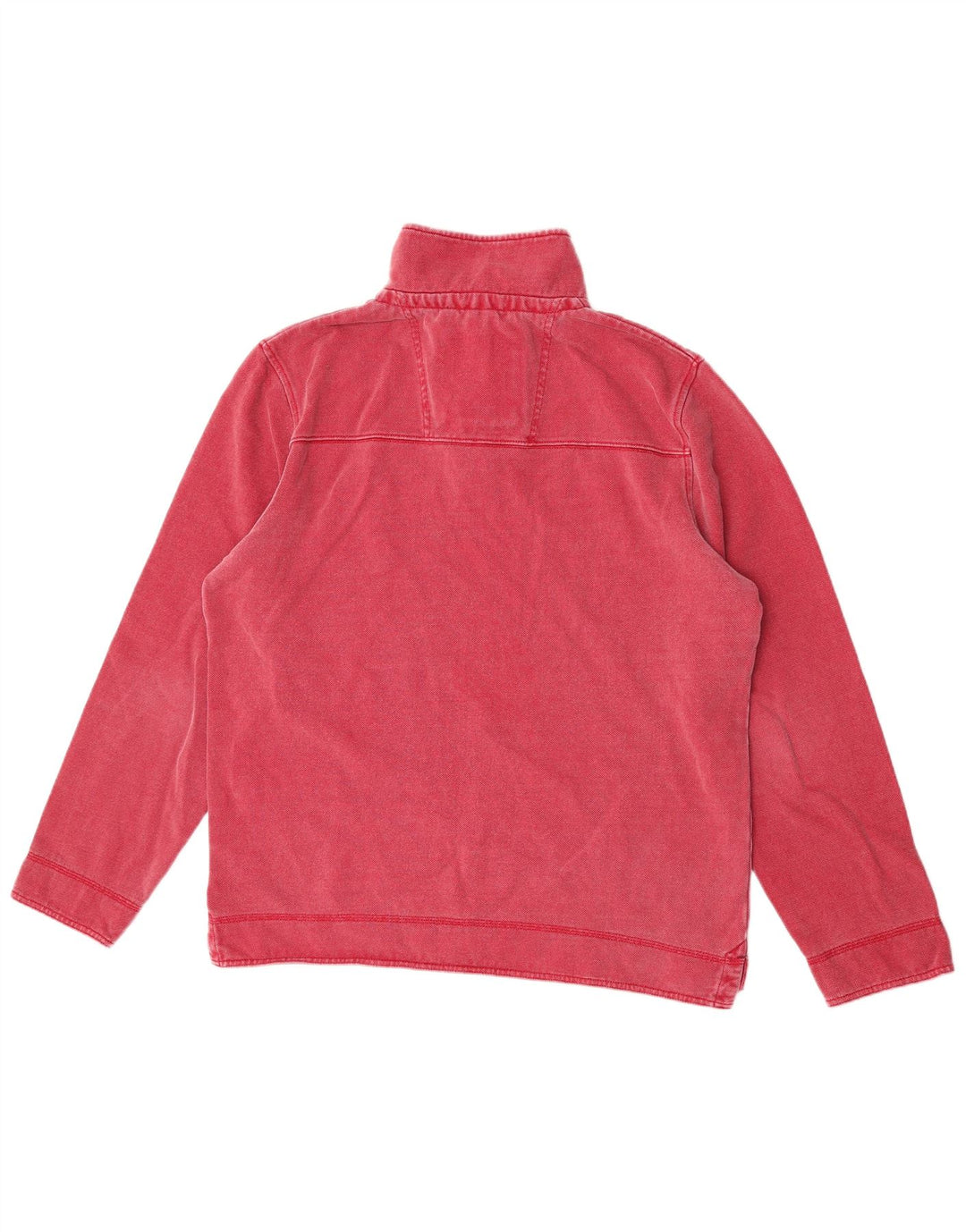 Crew Clothing Sweat-shirt à col zippé pour homme en coton rouge moyen