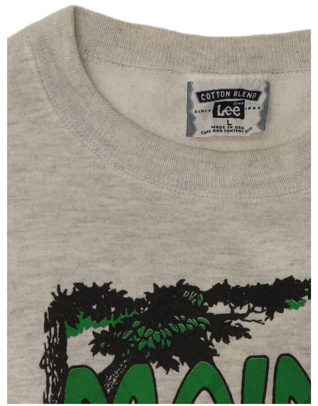 Lee Sweat-shirt graphique pour hommes en coton moucheté gris grand
