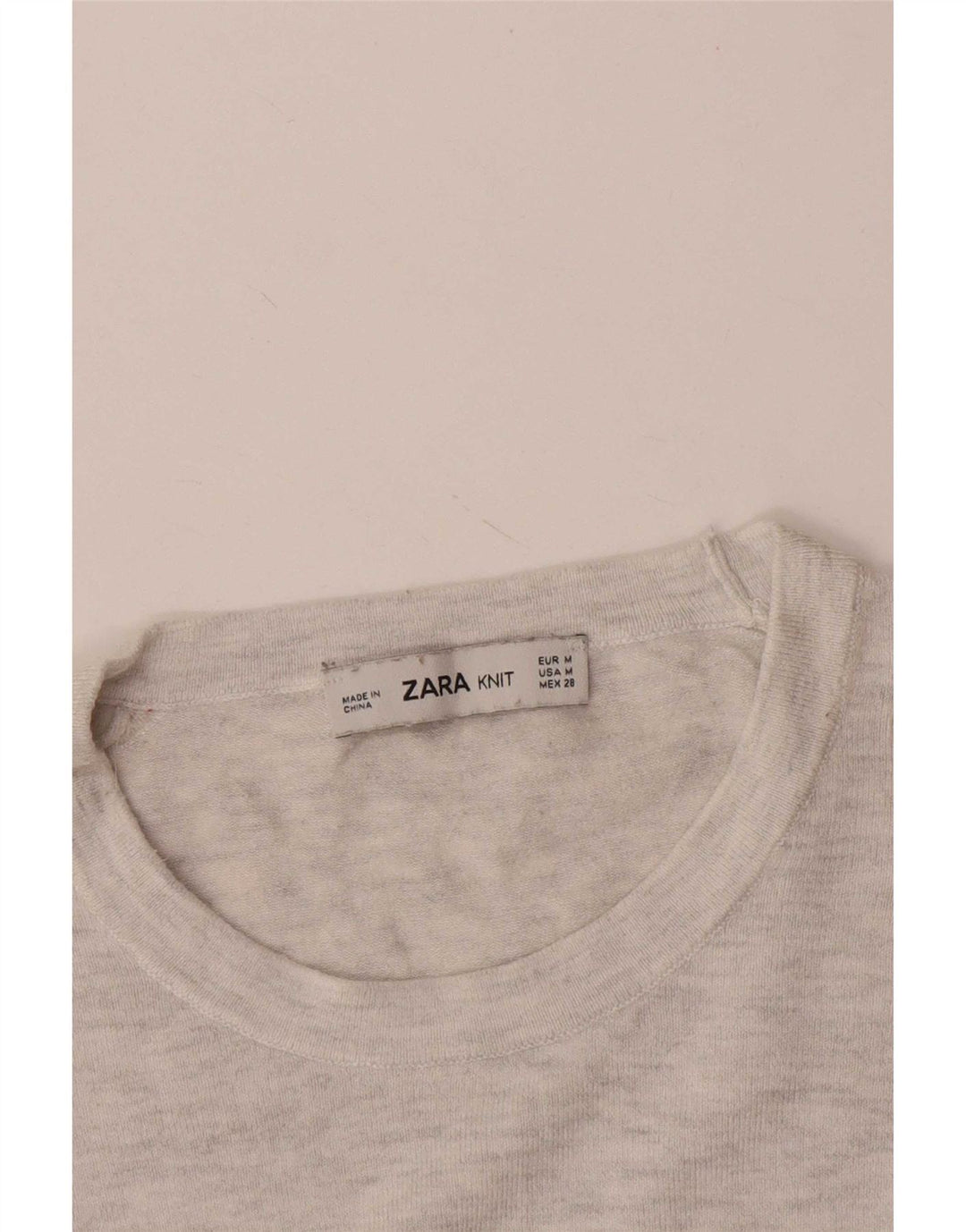 Zara Pull ras du cou pour femme UK 12 Gris moyen moucheté