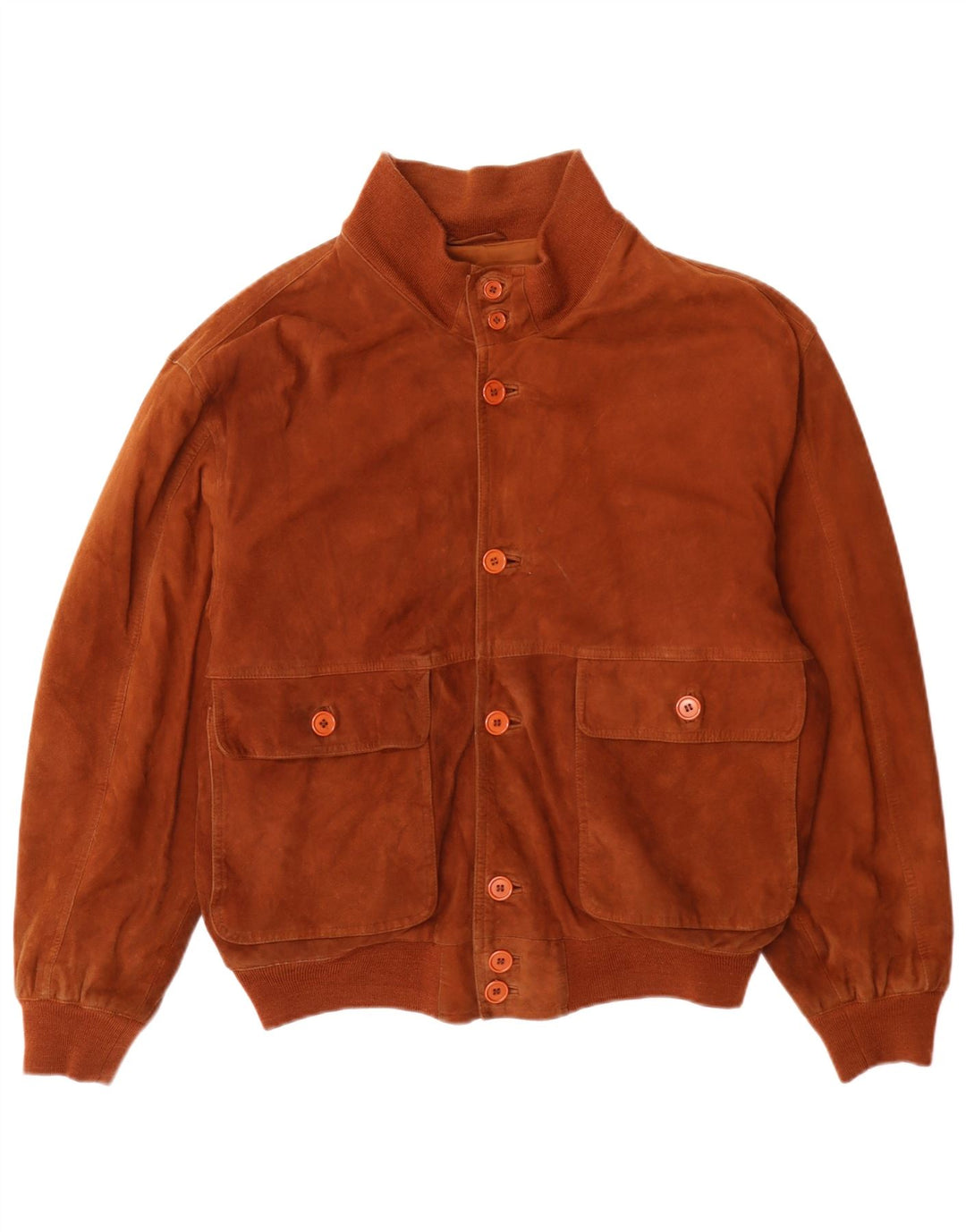 Pelle Moda Veste Bomber En Daim Homme IT 48 Marron Moyen