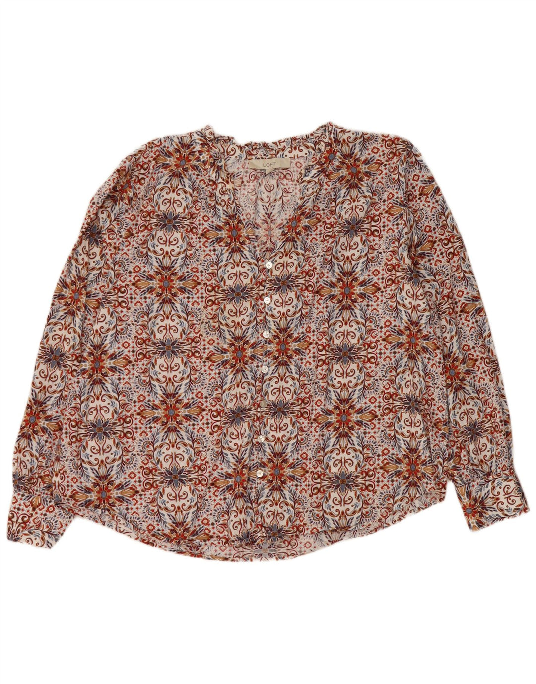 LOFT Surchemise Femme Chemisier UK 18 XL Coton Paisley Multicolore