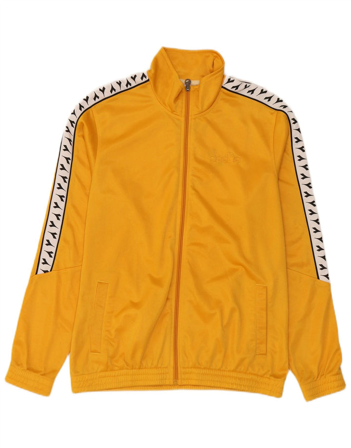 Diadora Veste de Survêtement Graphique Homme Jaune Moyen Colourblock