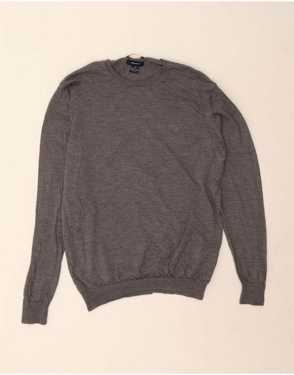 Gant Mens Crew Neck Jumper Sweater 2XL Grey Merino Wool