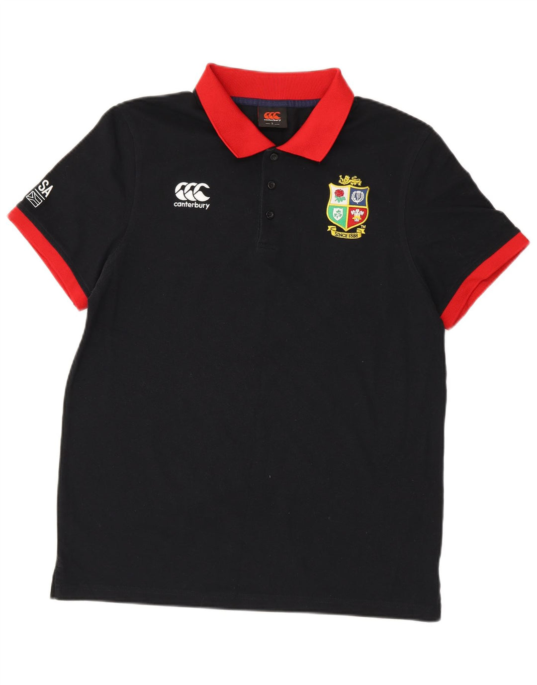 Canterbury Polo Graphique Homme Large Noir Colorblock Polyester