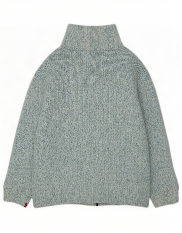 Levi's Pull Cardigan Engineered Femme UK 44 Bleu Moyen Laine Mouchetée