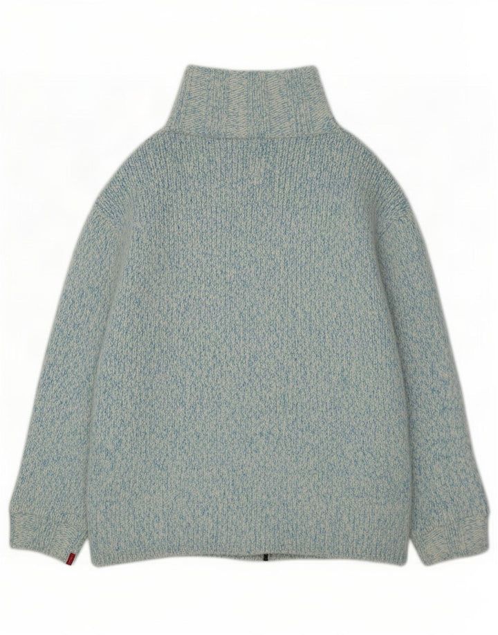 Levi's Pull Cardigan Engineered Femme UK 44 Bleu Moyen Laine Mouchetée