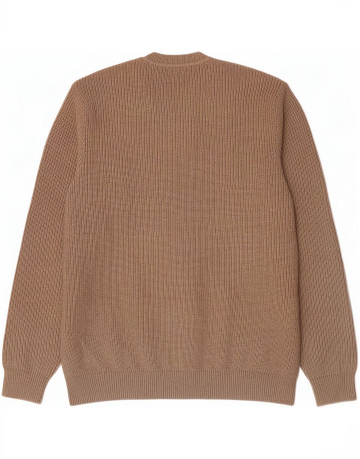 Marks & Spencer Pull à col rond pour homme en coton marron Taille L