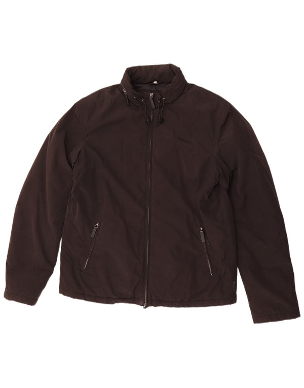 Armani Jeans Veste coupe-vent à capuche pour homme UK 44 2XL Noir Polyester