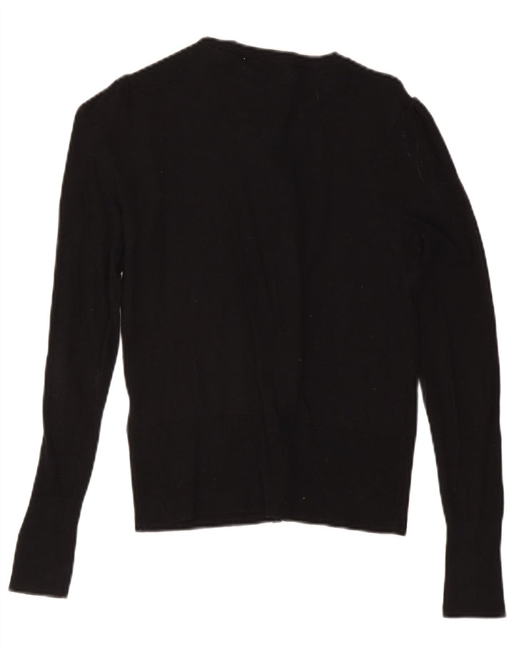 Oasis Cardigan Femme Pull UK 8 Petit Noir Coton